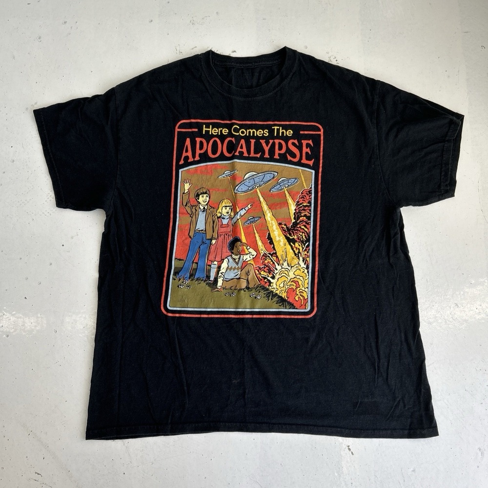 Steven Rhodes 'Here Comes The Apocalypse' Aliens T Shirt | Size: L